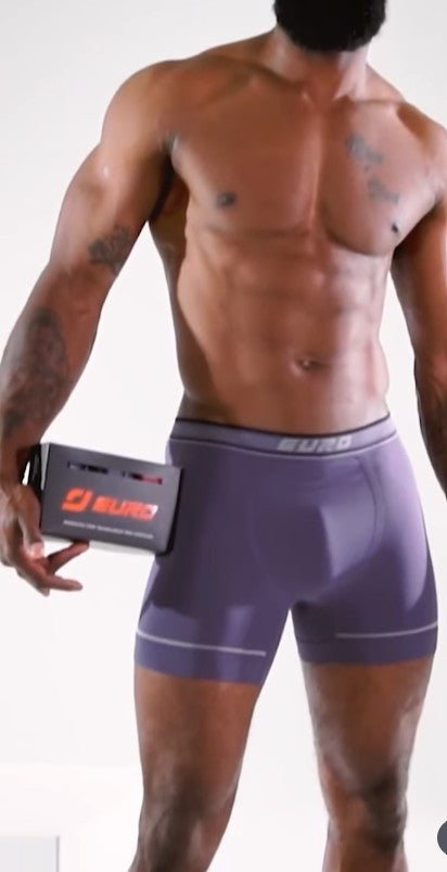 Cueca boxer euro microfibra hombre color bordo