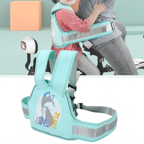 Cinturón de seguridad para niño en moto - instalado en motocicleta